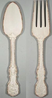 Distressed Fork and Spoon Wall Decor