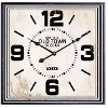 White Metal Framed Square Clock