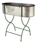 Galvanized Metal Planter Stand