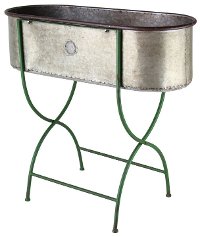 Galvanized Metal Planter Stand