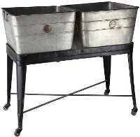 Double Metal Rolling Tub