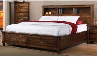 Rustic Brown Full Storage Bed - Jessie