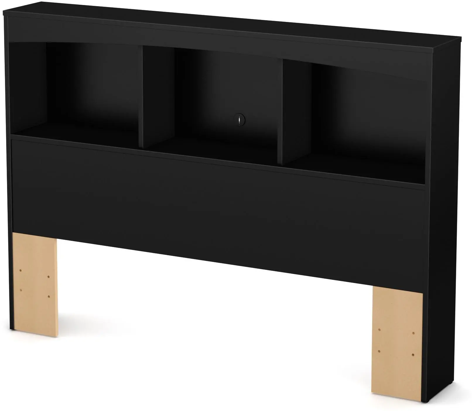 3107079 Step One Black Full Size Bookcase Headboard-2