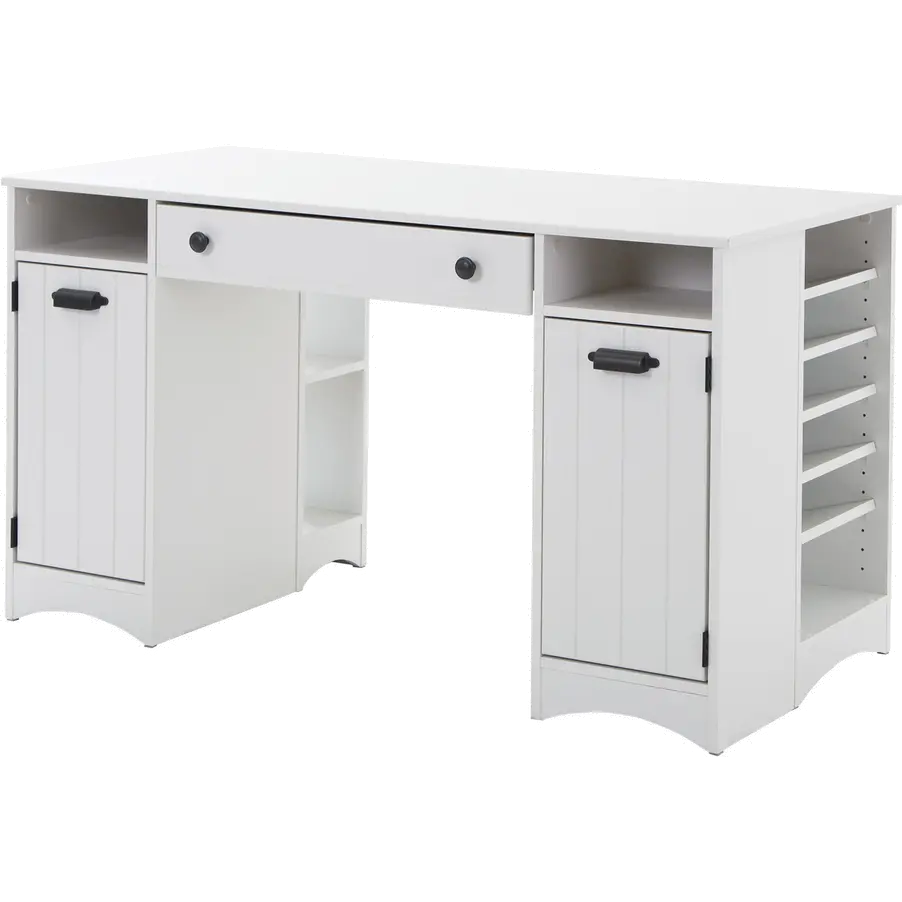 7260727 Artwork White Craft Table with Storage - South Shore