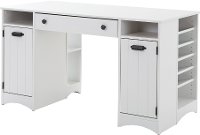 7260727 White Craft Table with Storage - Artwork