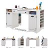 7260727 White Craft Table with Storage - Artwork -4