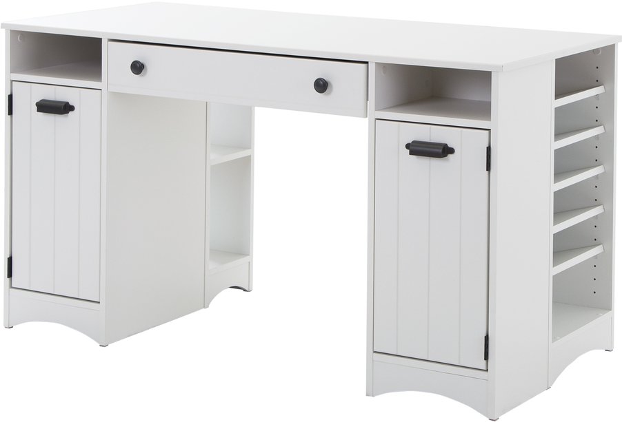 7260727 White Craft Table with Storage - Artwork-1