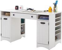 7260727 White Craft Table with Storage - Artwork -2