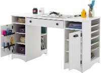 7260727 White Craft Table with Storage - Artwork -3