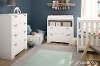 3840A2 White Changing Table & 4- Drawer Chest - Reevo -1