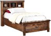 Clearance Rustic Classic Brown 4 Piece Twin Bedroom Set - Jessie
