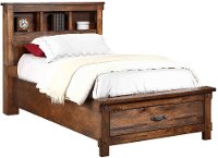 Rustic Classic Brown 4 Piece Twin Bedroom Set - Jessie