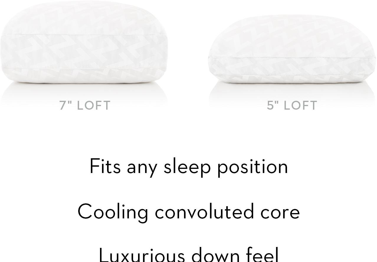 ZZQQLPCOGF Gel Infused Dough Memory Foam Core Queen Pillow - Z Convolution Pillow-6