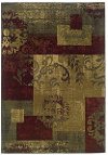 8 x 10 Large Red, Green, and Gold Area Rug - Tybee