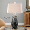 Mottled Charcoal Glass Table Lamp-2