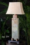 Tall Slate and Hammered Copper Table Lamp-2