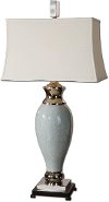 Crackled Blue Ceramic Table Lamp