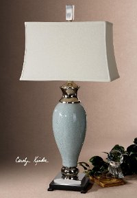 Crackled Blue Ceramic Table Lamp-2