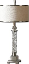 Clearance Carved Glass Table Lamp