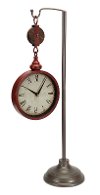 28 Inch Metal and Glass Pulley Clock on Stand-2