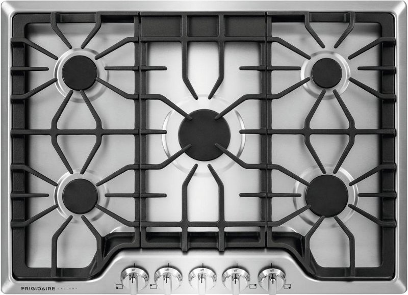 Frigidaire Gallery 30 Inch 5 Burner Gas Cooktop Stainless Steel