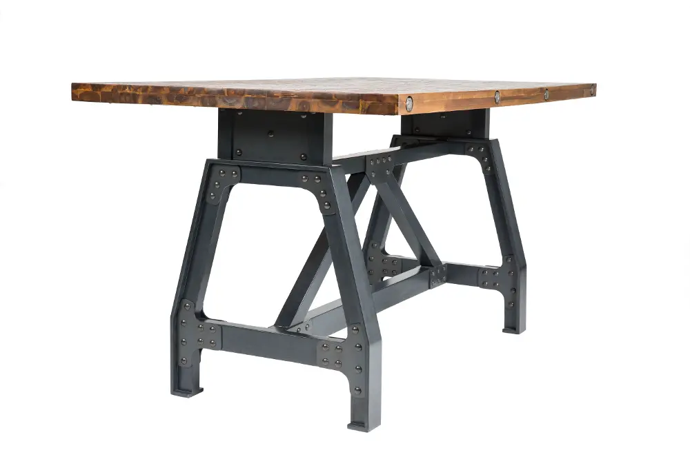 LAN/ADJUSTABLETABLE Dining Table - Vintage Industrial Ink+Ivy Lancaster -1