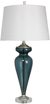 Indigo Plate Glass Table Lamp