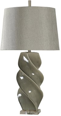 Alder Finish Ceramic Table Lamp