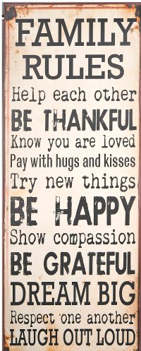 Family Rules Wall Sign