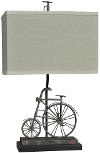 Clearance Big Wheel Rusted Blue Table Lamp