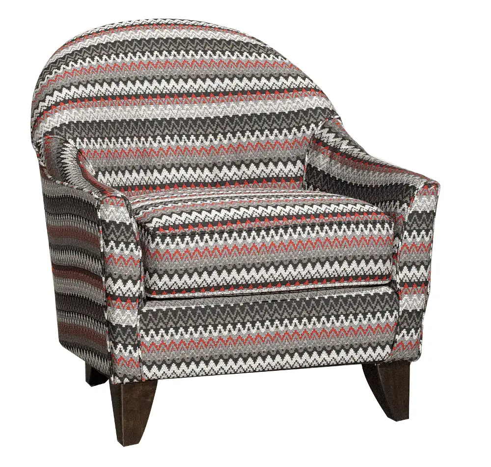 Amber Geometric Upholstered Casual Chair-1