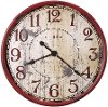 Red Distressed Face Wall Clock