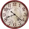 Red Distressed Face Wall Clock
