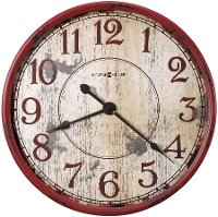 Red Distressed Face Wall Clock