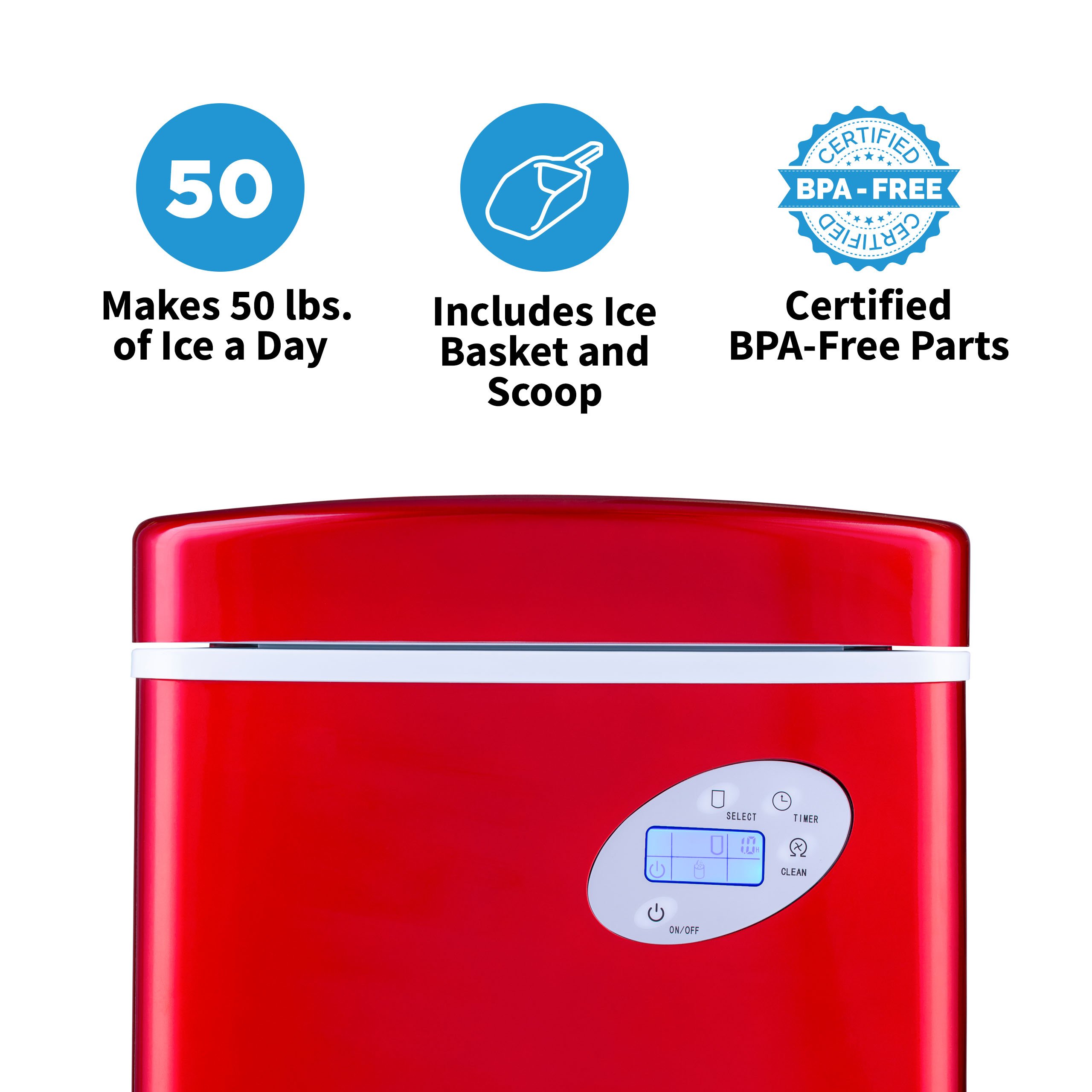 AI-215R Red AI-215R Portable Ice Maker-5