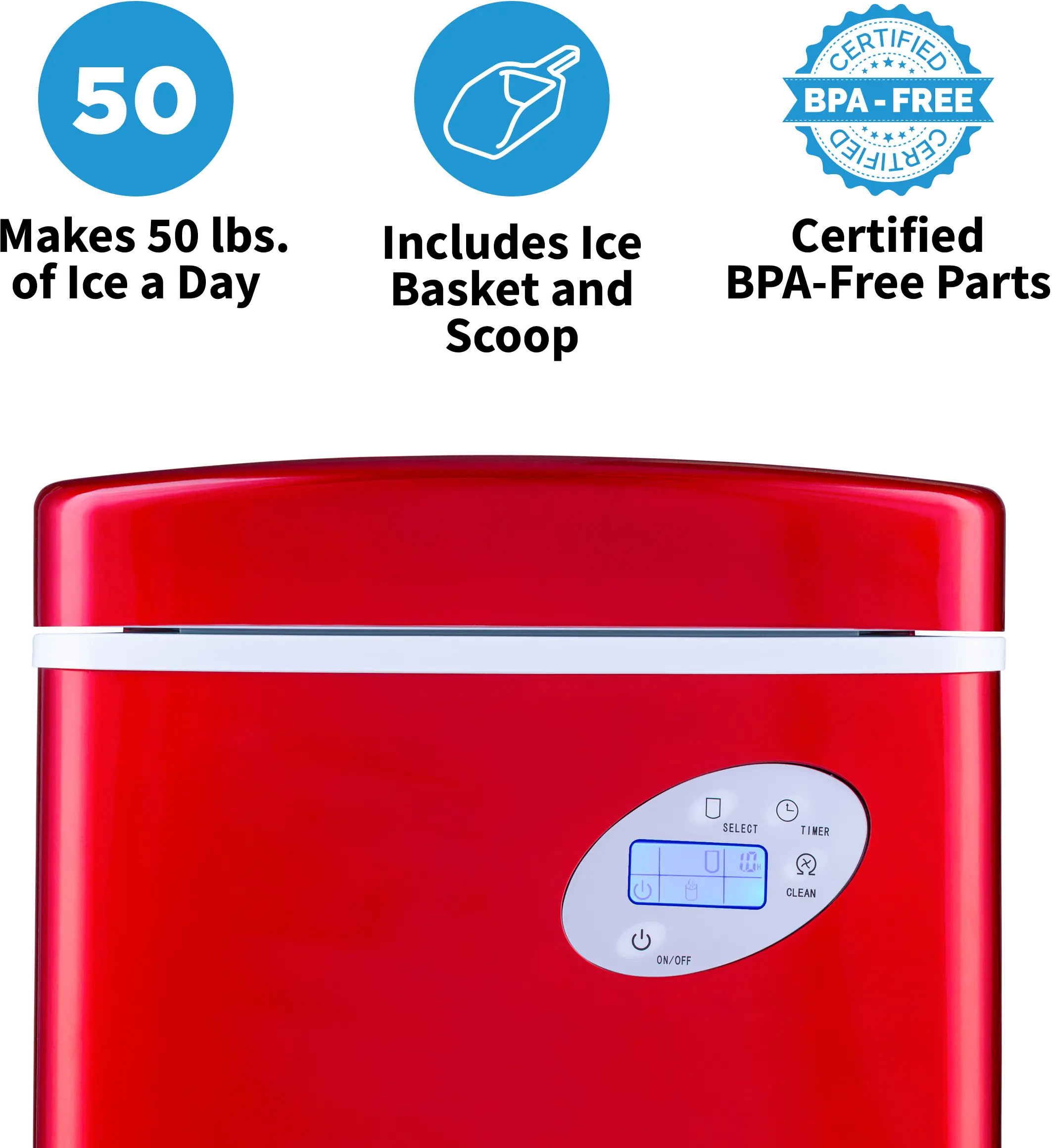 AI-215R Red AI-215R Portable Ice Maker-5