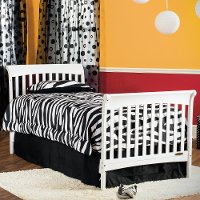 F0648446 Matte White Mini Twin Bed Rails - London