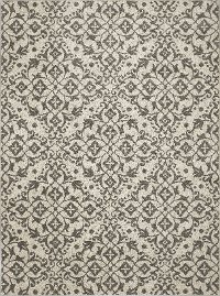 5 x 7 Medium Medallions Ivory and Gray Area Rug - New Casa