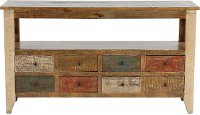 Rustic Pine Sofa Table - Antique