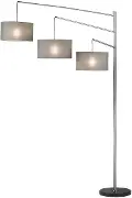 Wellington Satin Steel Arc Lamp