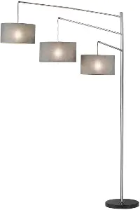 Wellington Satin Steel Arc Lamp