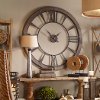 Large 60 Inch Rustic Bronze Wall Clock-2