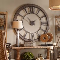 Large 60 Inch Rustic Bronze Wall Clock-2