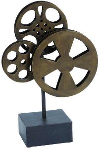 Metal Movie Reel Sculpture