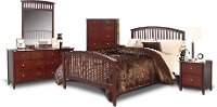 Classic Merlot 6 Piece California King Bedroom Set - Lawson