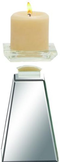 Mirrored 8 Inch Candle Holder