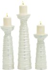 13 Inch White Ceramic Candle Holder