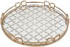 Round 18 Inch Mirrored Tray