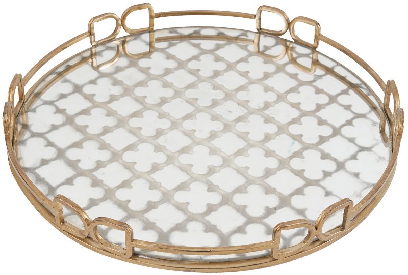Round 18 Inch Mirrored Tray Rc Willey Furniture Round 18 Inch Mirrored Tray