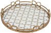 Clearance Round 16 Inch Mirrored Tray